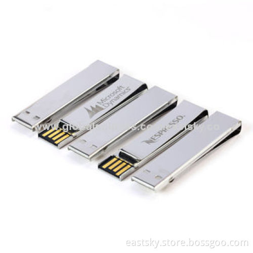 Promotional Paper Clip USB Drive, Stylish with Plug-and-play Function, 64MB to 3GB CapacityNew
